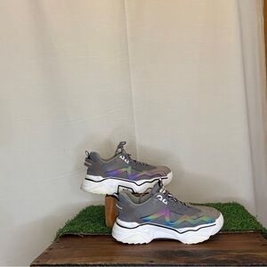 Ruivina New Lao Bao Women's Safety Sneakers Size UK 39 Grey Silver White